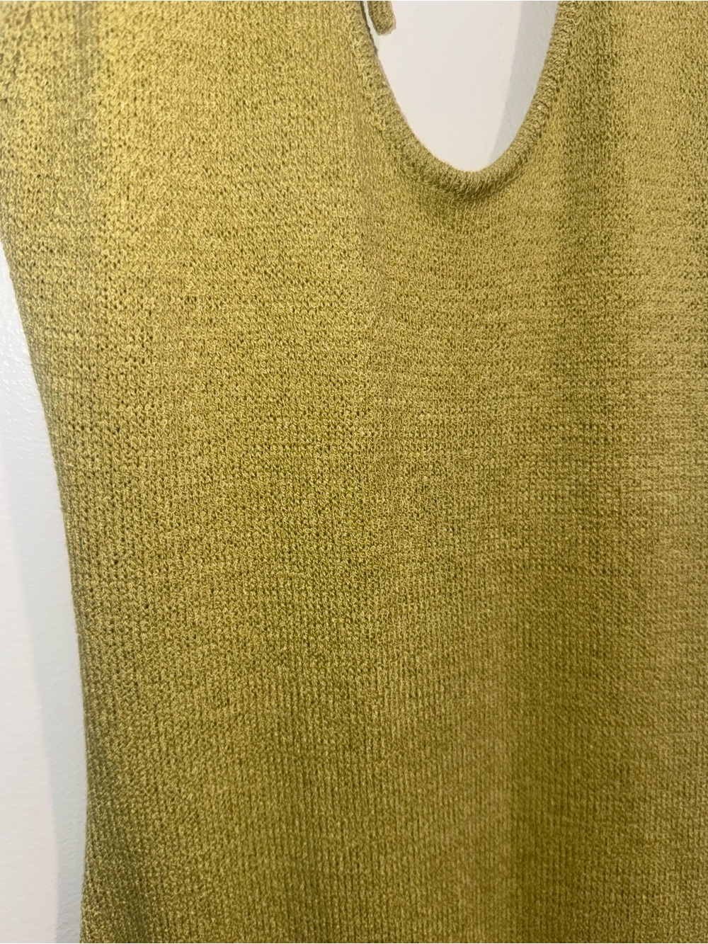 Anthropologie Flat White knit green Halter Maxi Dress slit dress NWT size small - Picture 6 of 14